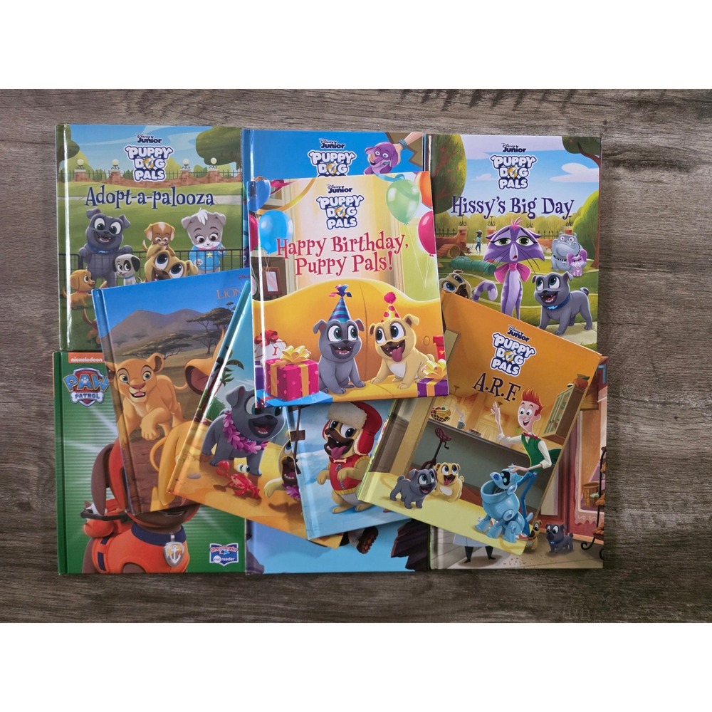 Disney Junior Puppy Dog Pals Paw Patrol Lion King Up Hardcover Book Lot 11 Books